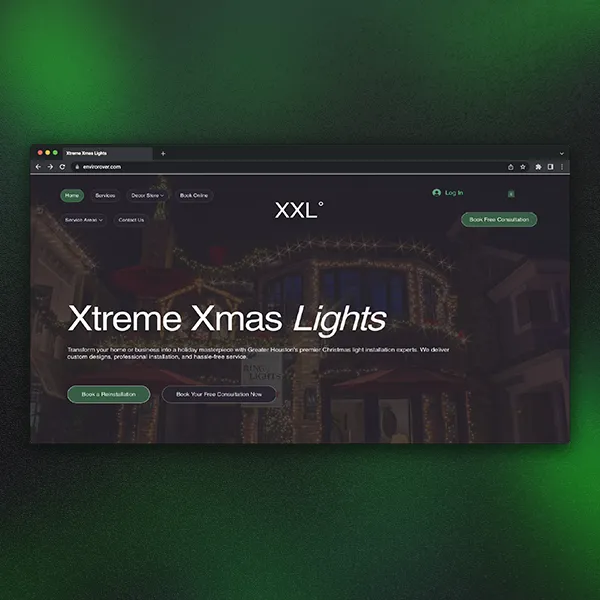 Xtreme Xmas Lights website screenshot